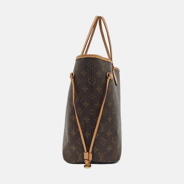 NEVERFULL MM Monogram Coated Canvas Brown