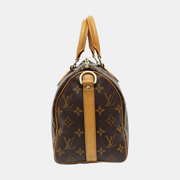 SPEEDY 25 Monogram Coated Canvas Brown