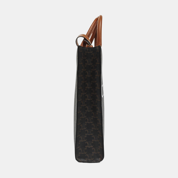 CABAS CELINE Small Coated Canvas Brown