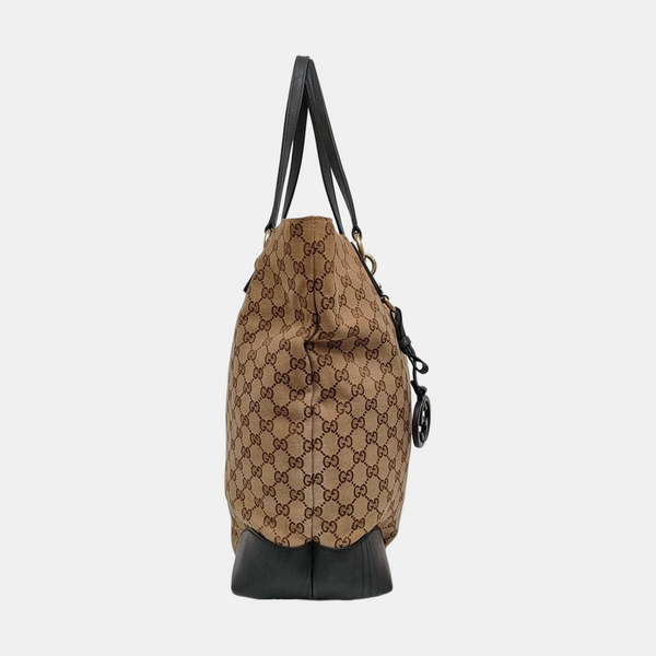 Monogram Canvas Tote Bag Brown