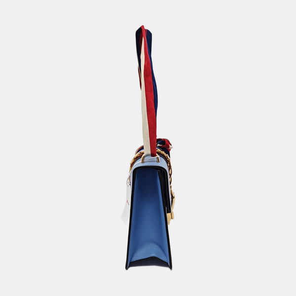 Authenticated pre-owned Sylvie Small Calfskin Blue - Crossbody Bag at Looply