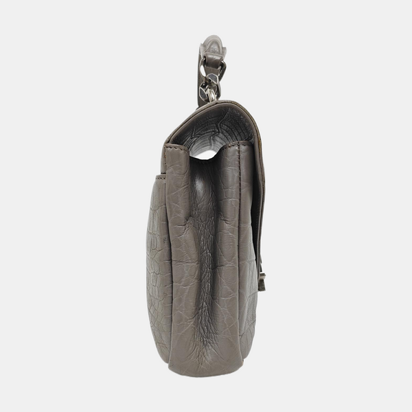 COLLEGE Medium Calfskin Gray
