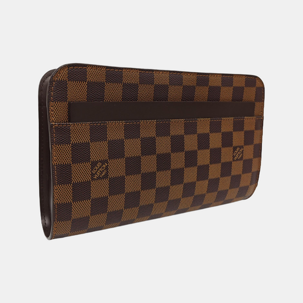 SAINT LOUIS Damier Ebene Coated Canvas Brown