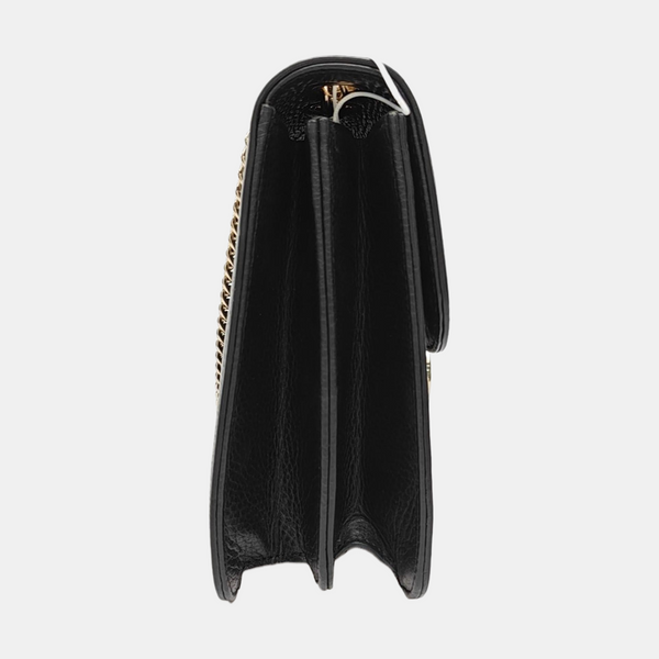 Interlocking G Large Calfskin Black