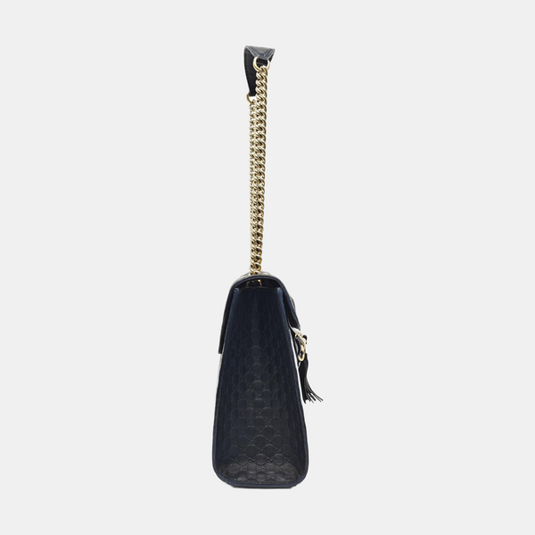 Emily Chain Monogram Calfskin Black