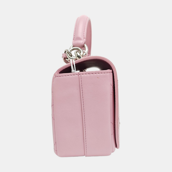 Quilted Calfskin Shoulder Bag Pink