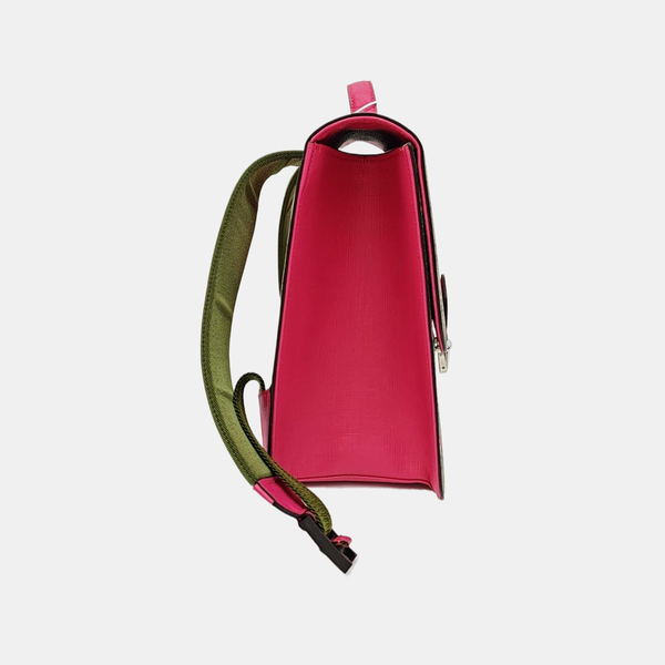 Monogram Coated Canvas Backpack Beige