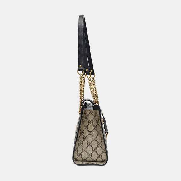 Padlock Small Monogram Coated Canvas Beige