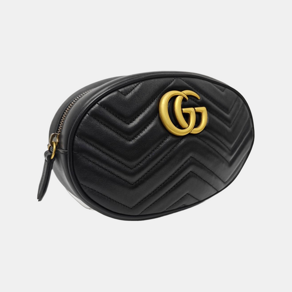 GG Marmont Small Quilted Calfskin Black