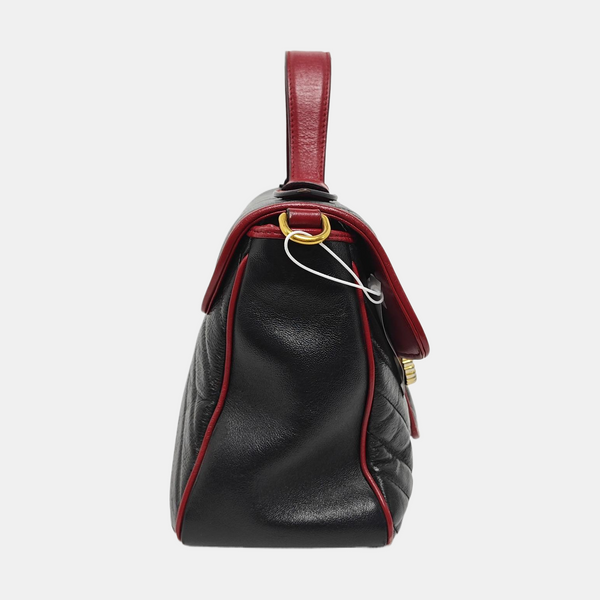 GG Marmont Small Quilted Calfskin Black
