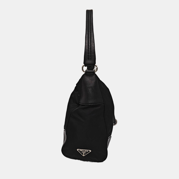 Nylon Top Handle Bag Black