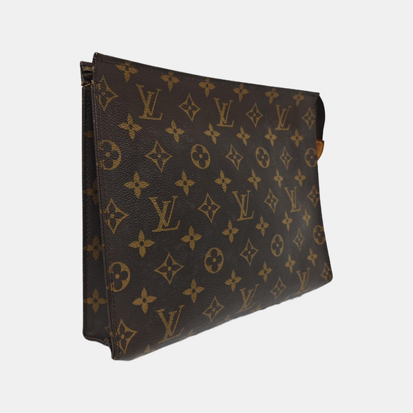 TOILET POCKET 26 Monogram Coated Canvas Brown