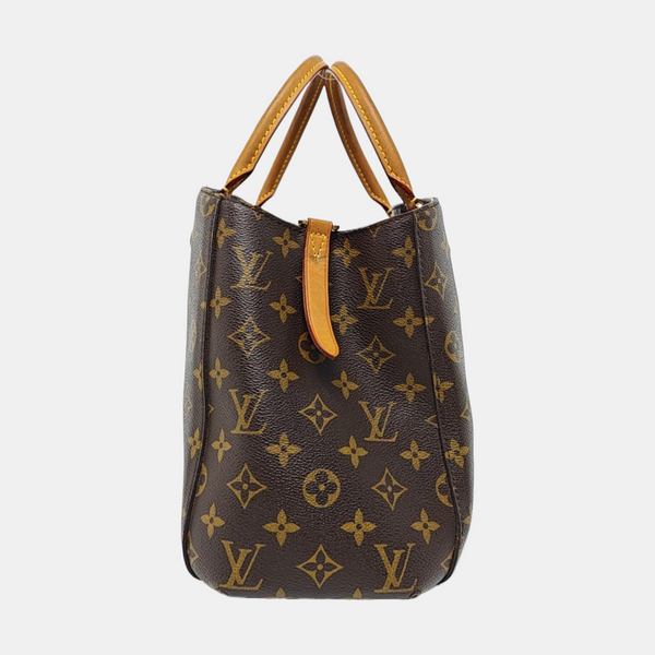MONTAIGNE MM Monogram Coated Canvas Brown