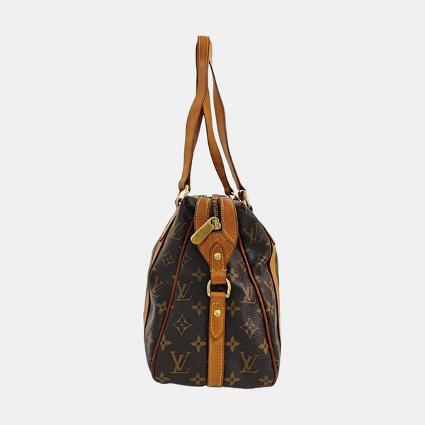 STRESA Monogram Coated Canvas Brown