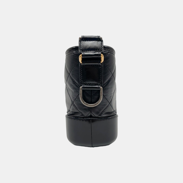 GABRIELLE Small Quilted Vintage Calf Black