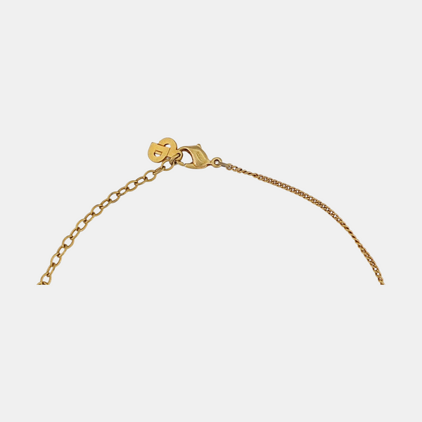 Dior Oblique Metal Gold Necklace