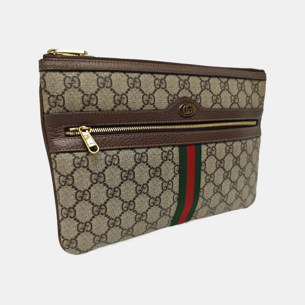 Ophidia Large Monogram Coated Canvas Beige
