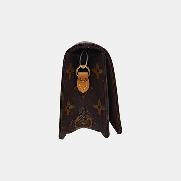 Lily Monogram Coated Canvas Brown