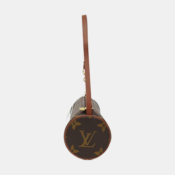 PAPILLON Mini Monogram Coated Canvas Brown