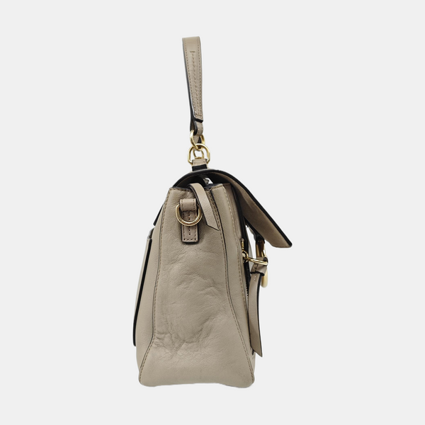 Faye Medium Calfskin Gray