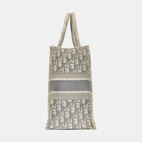 Book Tote Medium Oblique Canvas Gray
