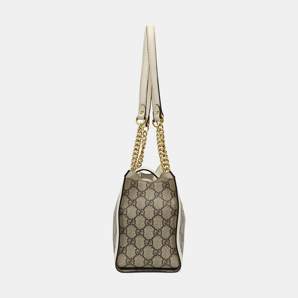 Padlock Small Monogram Coated Canvas Beige