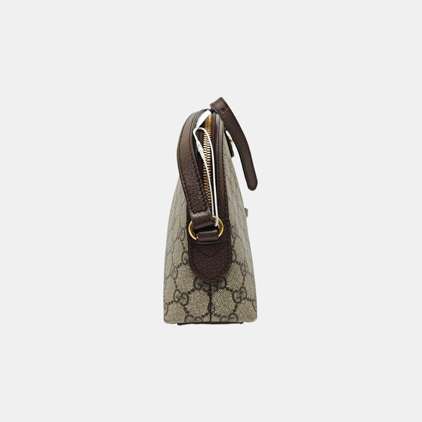 Ophidia Small Monogram Coated Canvas Beige