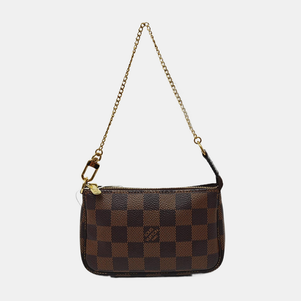 ACCESSOIRES Mini Damier Ebene Coated Canvas Brown