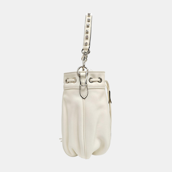 Calfskin Bucket Bag White