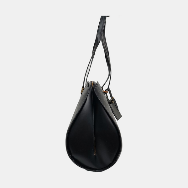 Calfskin Top Handle Bag Black