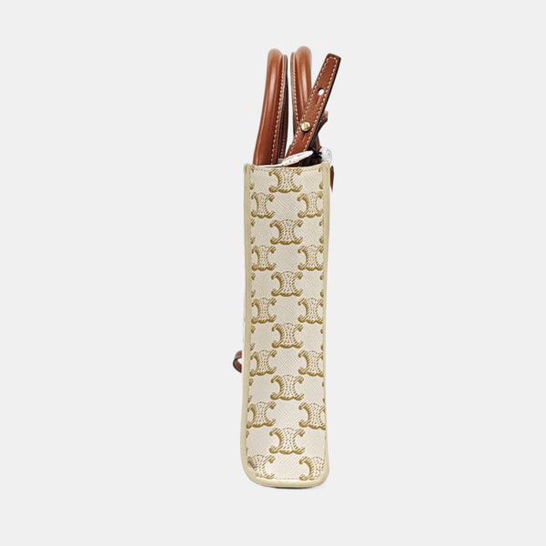 CABAS CELINE Mini Coated Canvas White