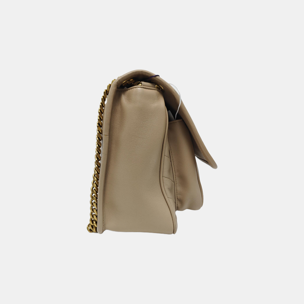NIKI Medium Chevron Lambskin Beige