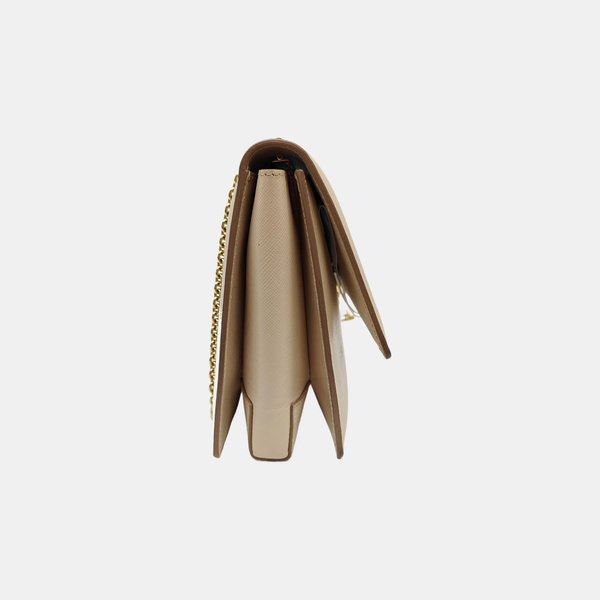 Calfskin Shoulder Bag Beige