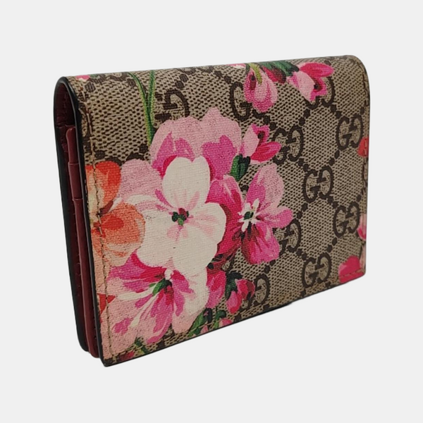 GG Blooms Monogram Coated Canvas Beige Wallet