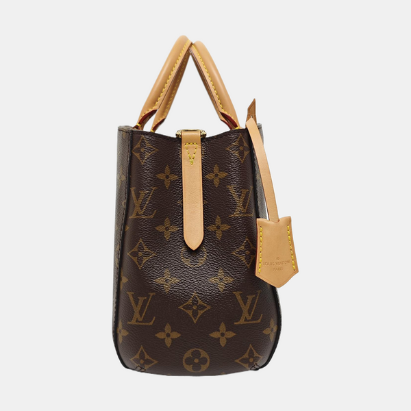 MONTAIGNE BB Monogram Coated Canvas Brown