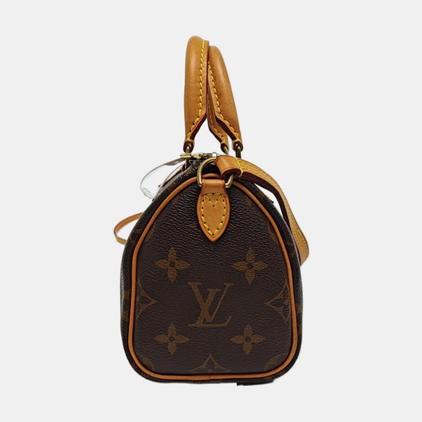SPEEDY Nano Monogram Coated Canvas Brown