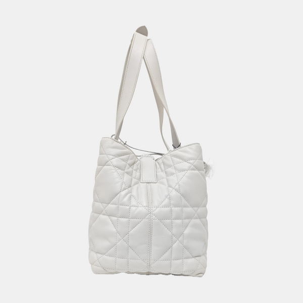 Toujours Medium Cannage Calfskin White