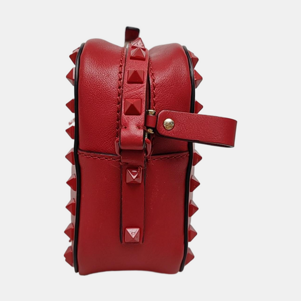 Leather Shoulder Bag Red