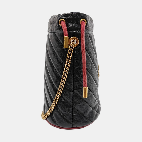 GG Marmont Mini Quilted Calfskin Black
