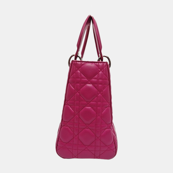 Lady Dior Medium Cannage Lambskin Red