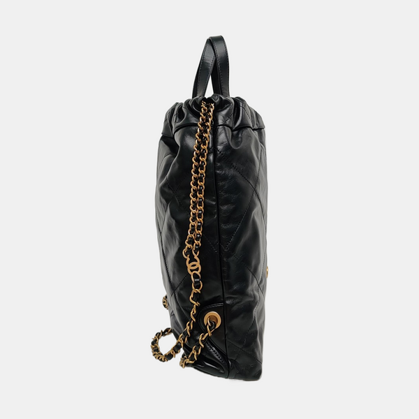 CHANEL 22 Small Quilted Calfskin Black