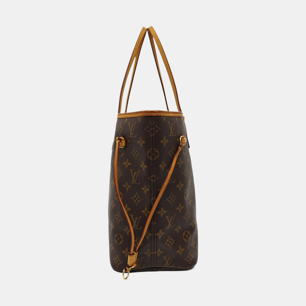 NEVERFULL MM Monogram Coated Canvas Brown