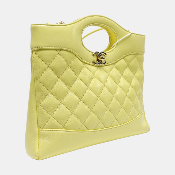 CHANEL 31 Mini Quilted Calfskin Yellow