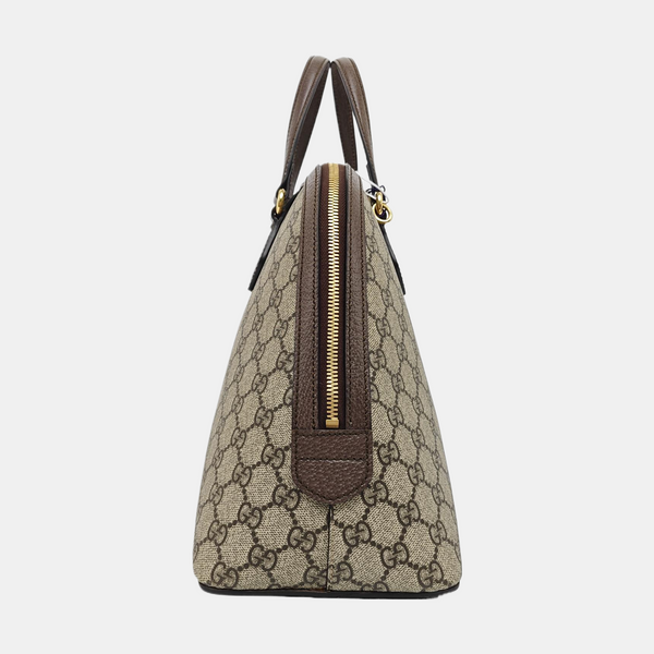Ophidia Medium Monogram Coated Canvas Beige
