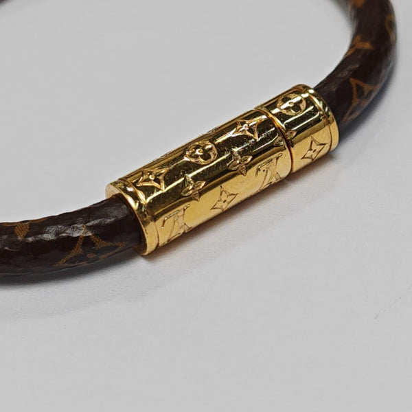 Coated Canvas Brown Bangle