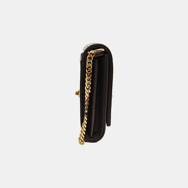 Coated Canvas Shoulder Bag Black