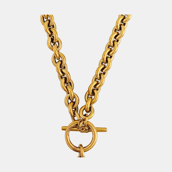 Petit CD Metal Gold Necklace