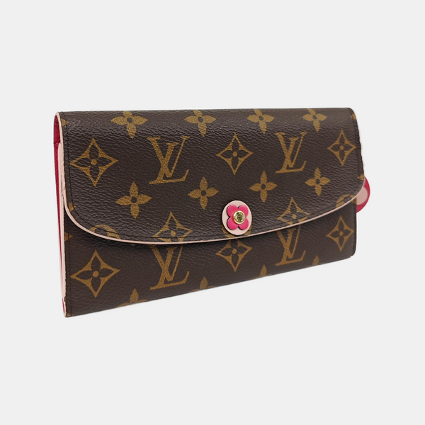EMILIE Monogram Coated Canvas Brown Wallet