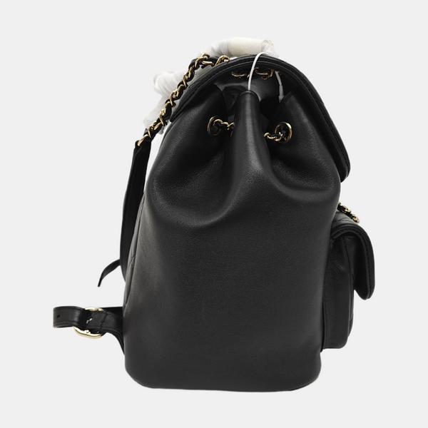 DUMA Large Quilted Calfskin Black