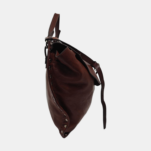 Calfskin Shoulder Bag Brown